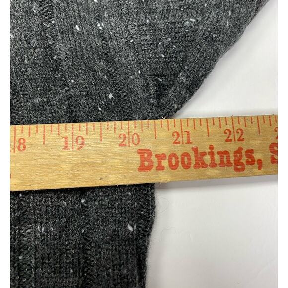 Madewell NWT Wool Blend Speckled Henley Sweater Black Sz S $89.50 Retail - Picture 5 of 6